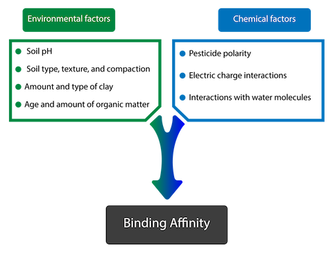 List of Env. and Chem. factors that can influence binding affinity